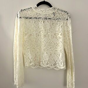 BCBGMAXAZRIA LACE TOP XS